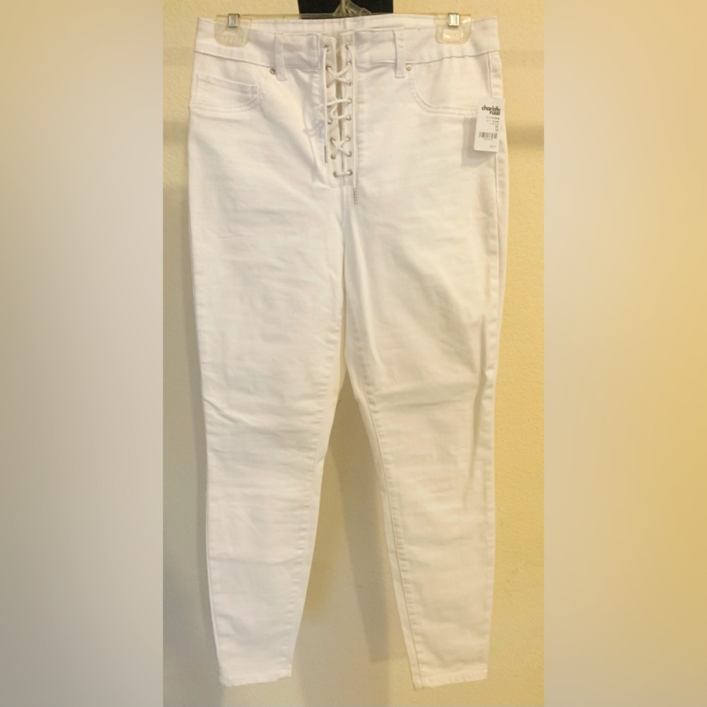 Refuge White Straight Leg Jeans